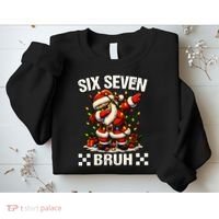 67 Six Seven Bruh Funny Christmas 6-7 Meme Sweatshirt thumb 2