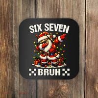 67 Six Seven Bruh Funny Christmas 6-7 Meme Coaster thumb 0