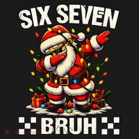 67 Six Seven Bruh Funny Christmas 6-7 Meme Coaster thumb 2