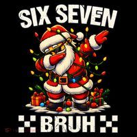 67 Six Seven Bruh Funny Christmas 6-7 Meme Women's Hoodie thumb 2