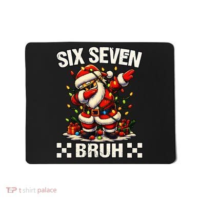 67 Six Seven Bruh Funny Christmas 6-7 Meme Mousepad