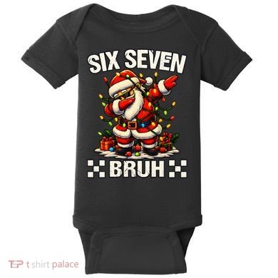 67 Six Seven Bruh Funny Christmas 6-7 Meme Baby Bodysuit