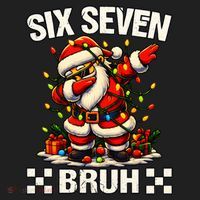 67 Six Seven Bruh Funny Christmas 6-7 Meme Hat thumb 2