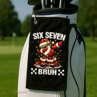 67 Six Seven Bruh Funny Christmas 6-7 Meme Golf Towel thumb 2
