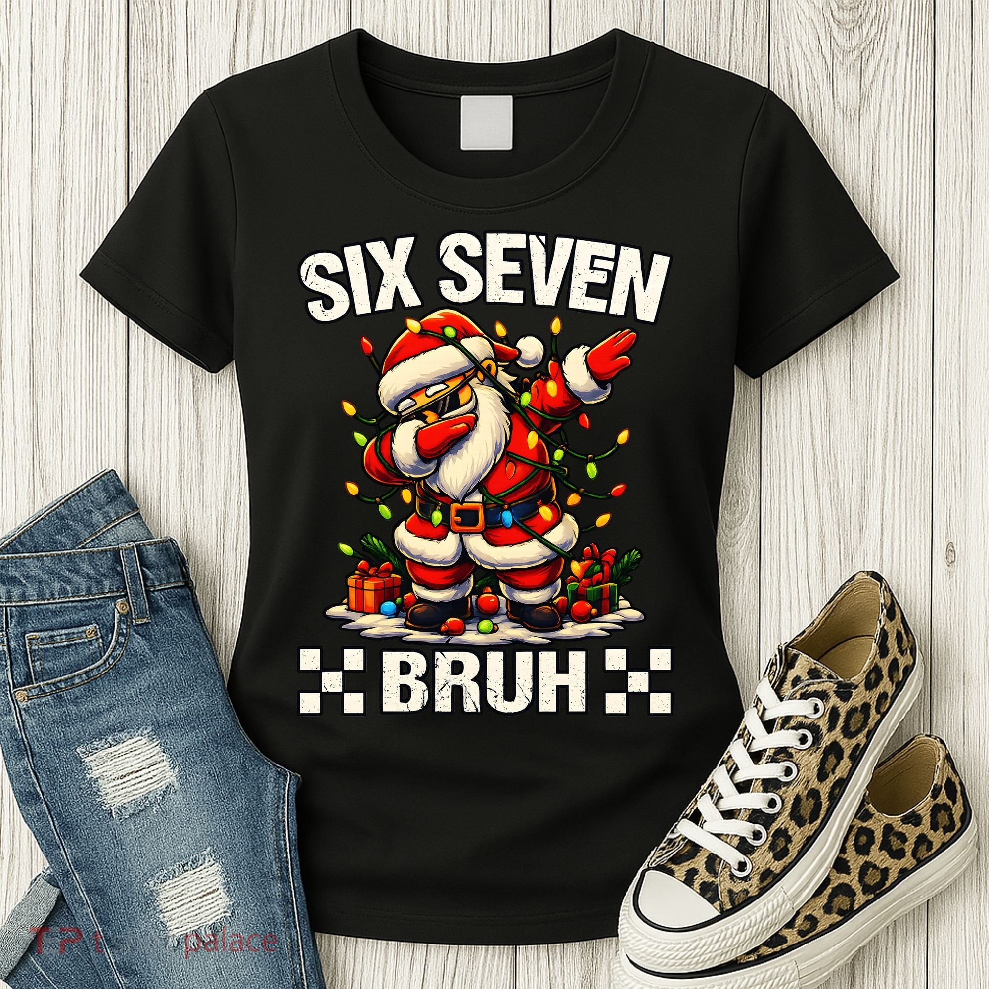 67 Six Seven Bruh Funny Christmas 6-7 Meme Women's T-Shirt