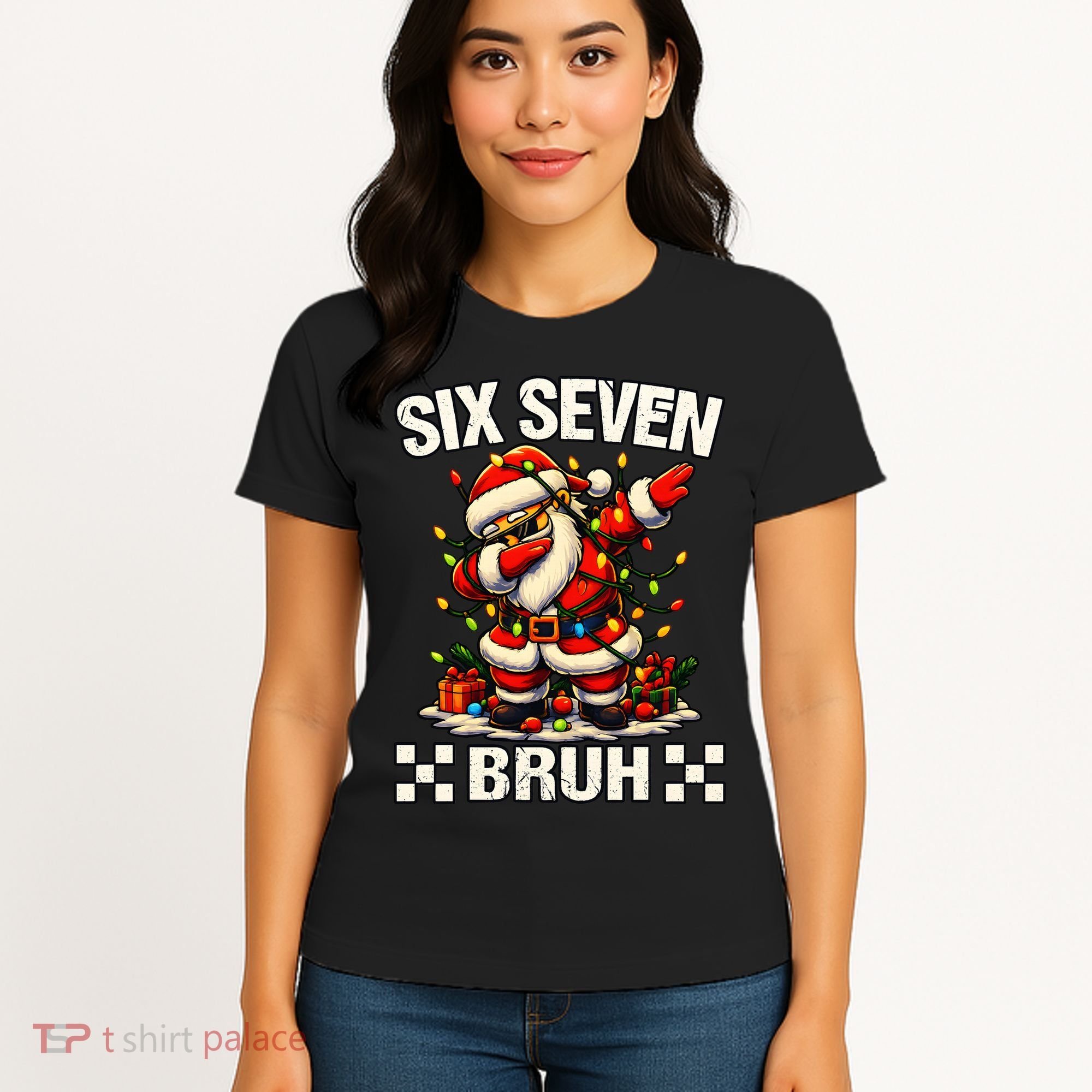 67 Six Seven Bruh Funny Christmas 6-7 Meme Women's T-Shirt