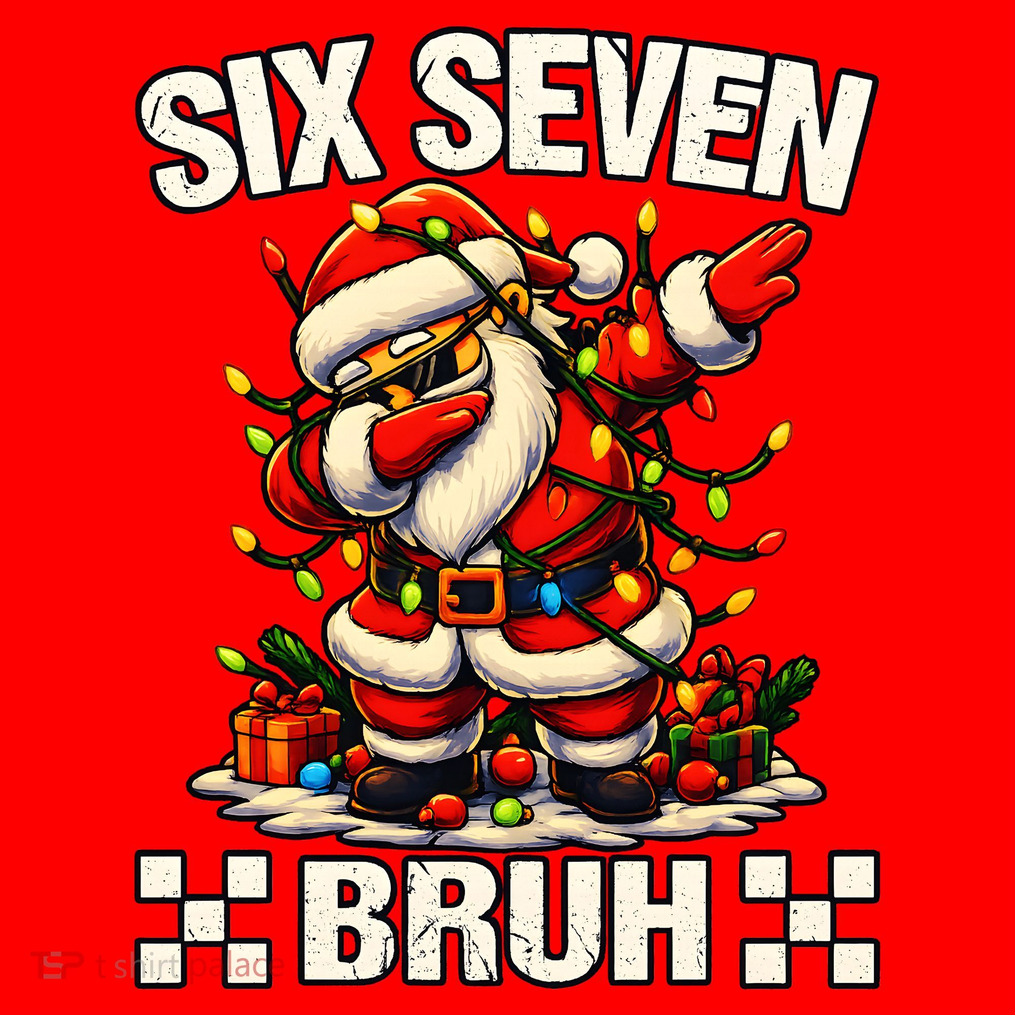 67 Six Seven Bruh Funny Christmas 6-7 Meme Santa Hat