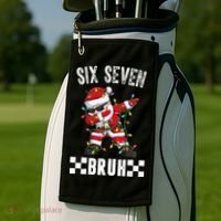 67 Six Seven Burh Funny Christmas 6-7 Meme Golf Towel thumb 2