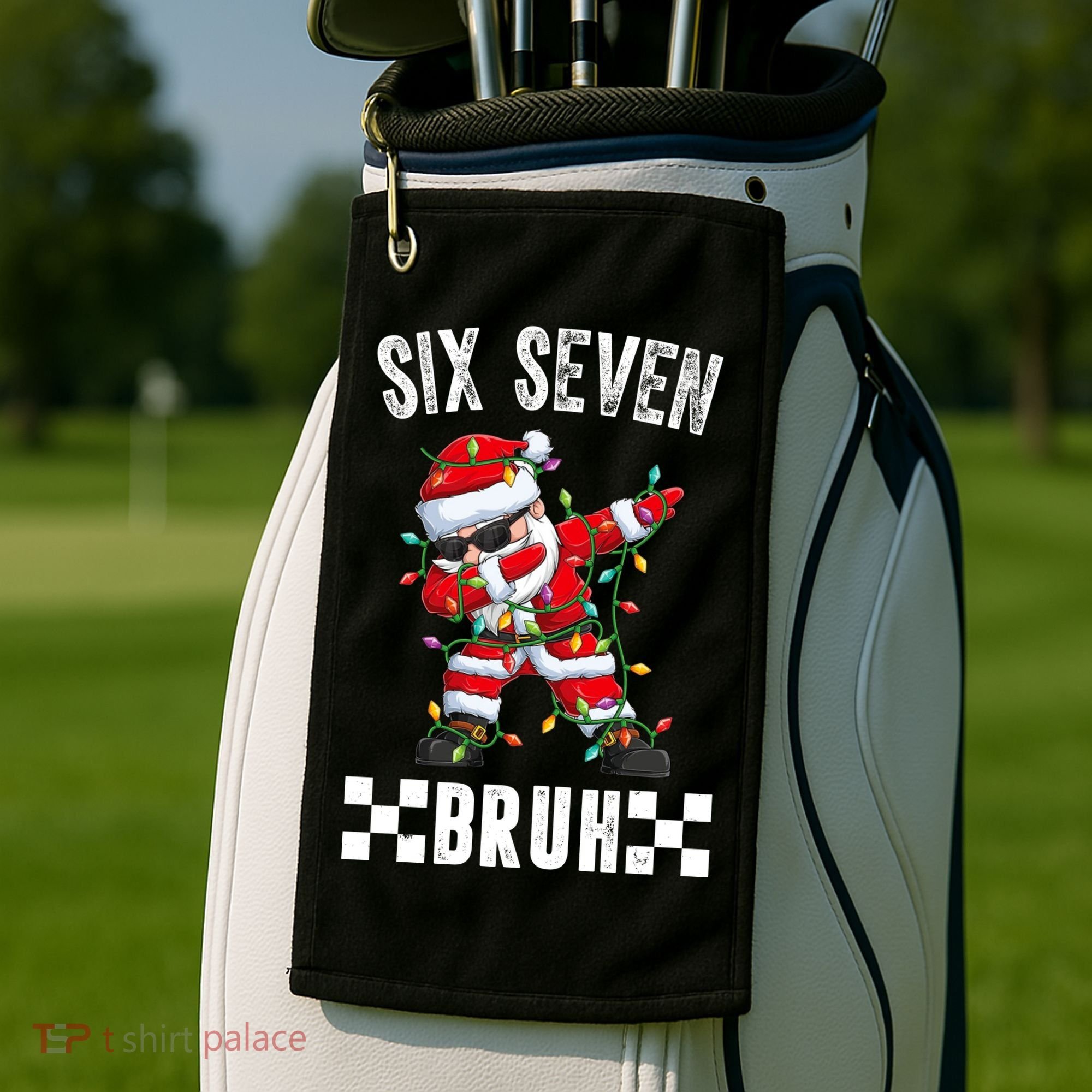 67 Six Seven Burh Funny Christmas 6-7 Meme Golf Towel