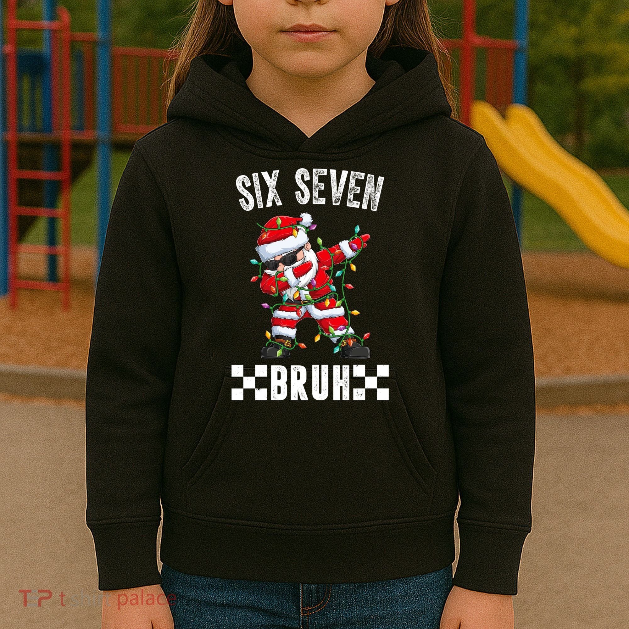 67 Six Seven Burh Funny Christmas 6-7 Meme Kids Hoodie