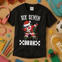 67 Six Seven Burh Funny Christmas 6-7 Meme Kids T-Shirt thumb 3