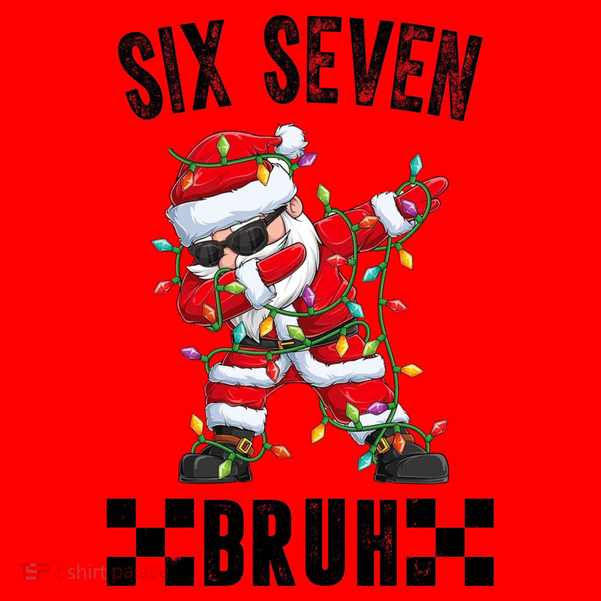 67 Six Seven Burh Funny Christmas 6-7 Meme Santa Hat