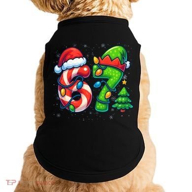 67 Six Seven 6-7 Meme Christmas Funny Doggie Tank