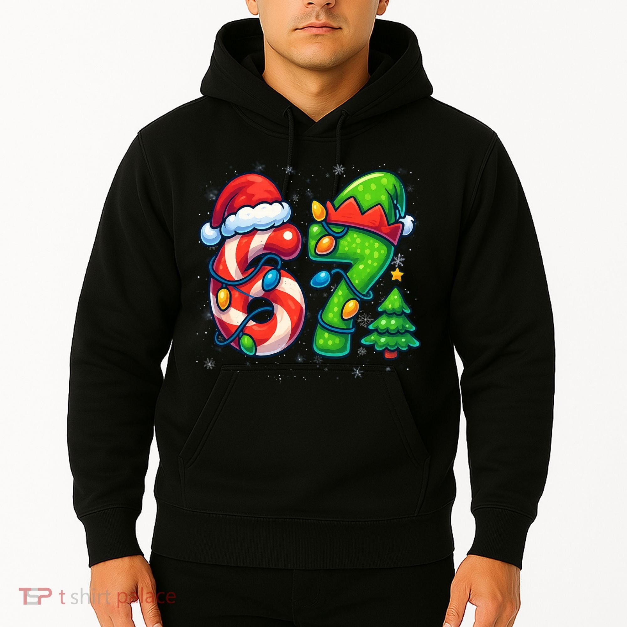 67 Six Seven 6-7 Meme Christmas Funny Hoodie