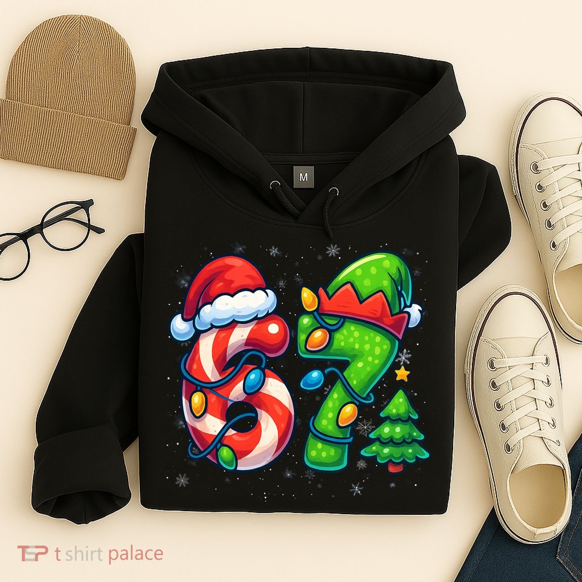 67 Six Seven 6-7 Meme Christmas Funny Hoodie
