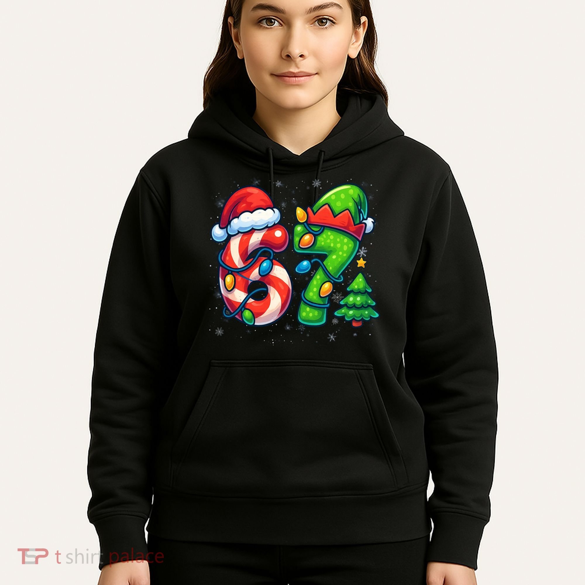 67 Six Seven 6-7 Meme Christmas Funny Hoodie