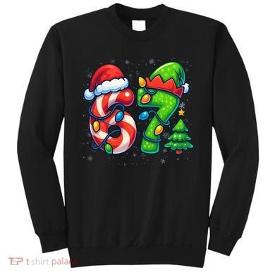 67 Six Seven 6-7 Meme Christmas Funny Sweatshirt