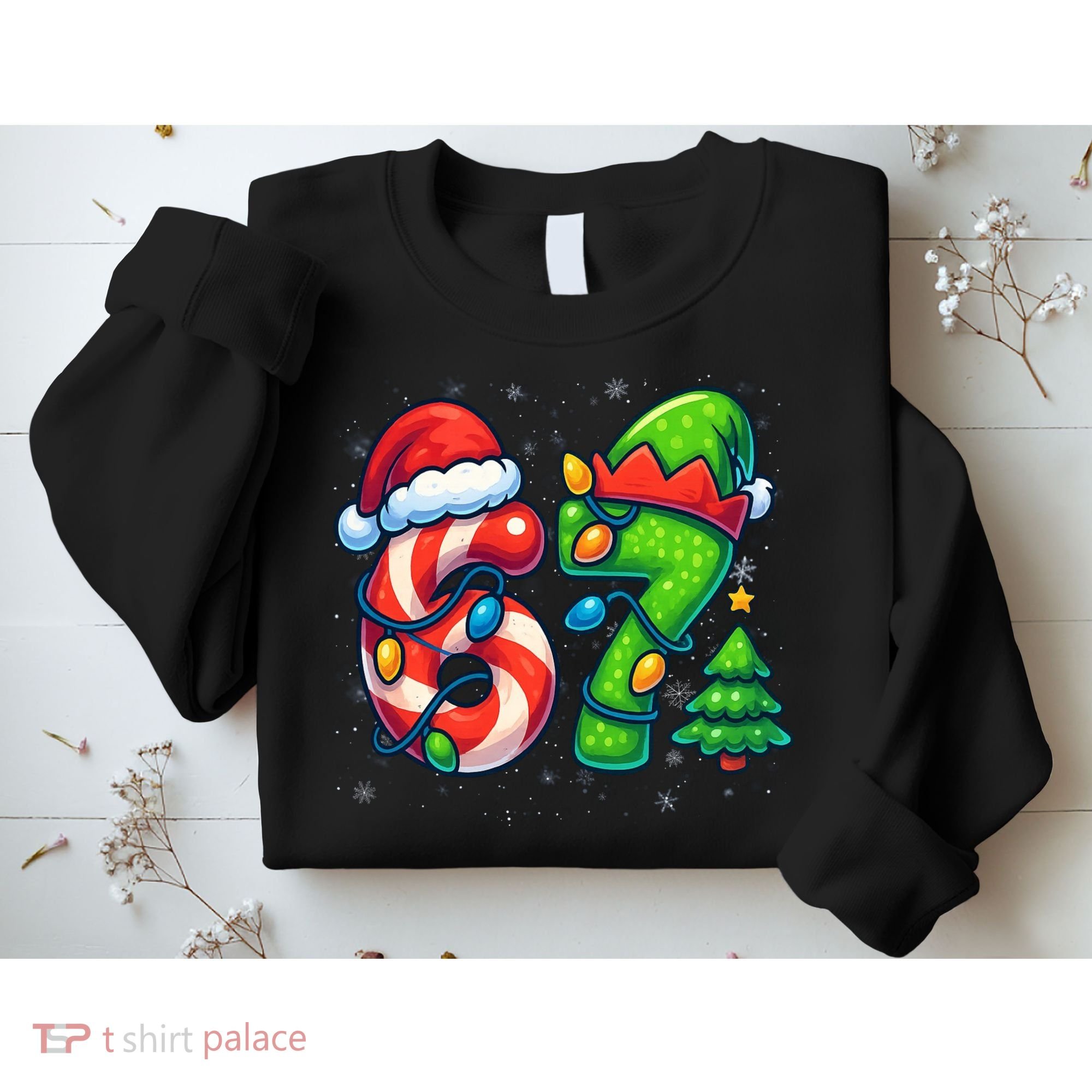 67 Six Seven 6-7 Meme Christmas Funny Sweatshirt