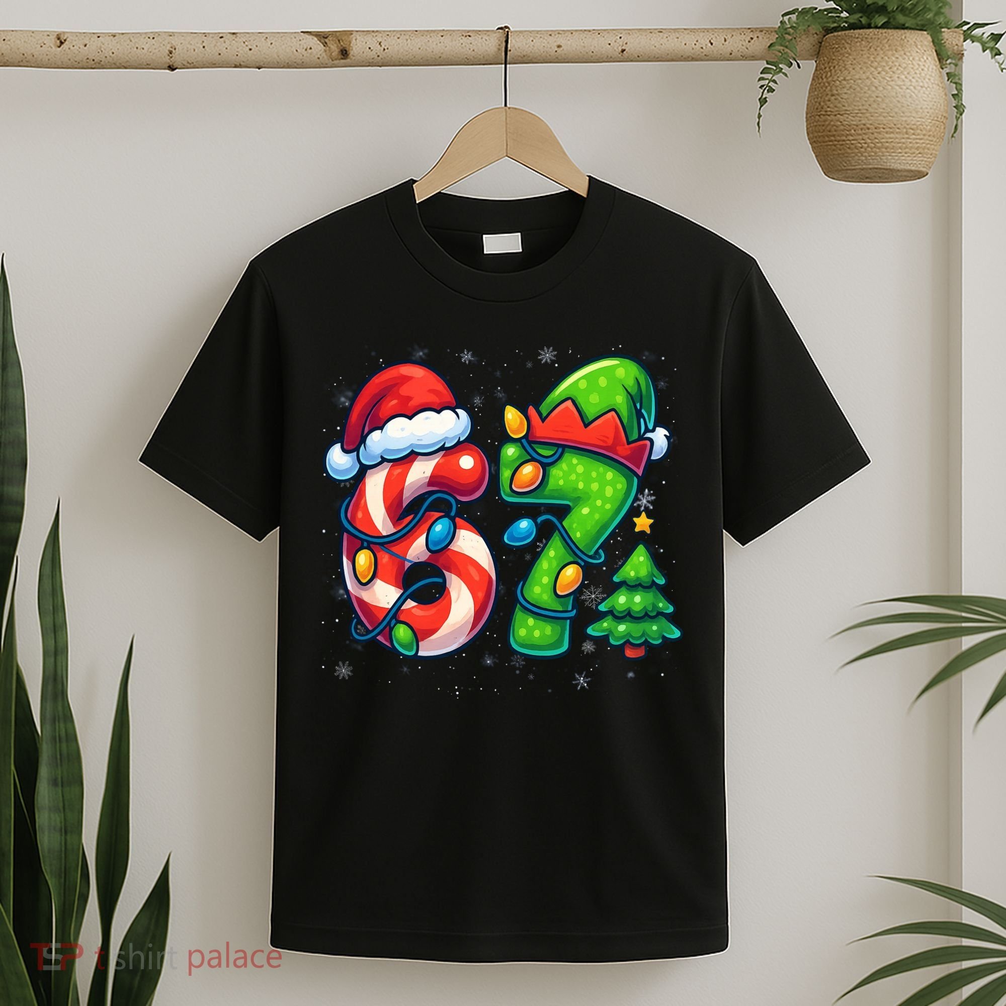 67 Six Seven 6-7 Meme Christmas Funny T-Shirt