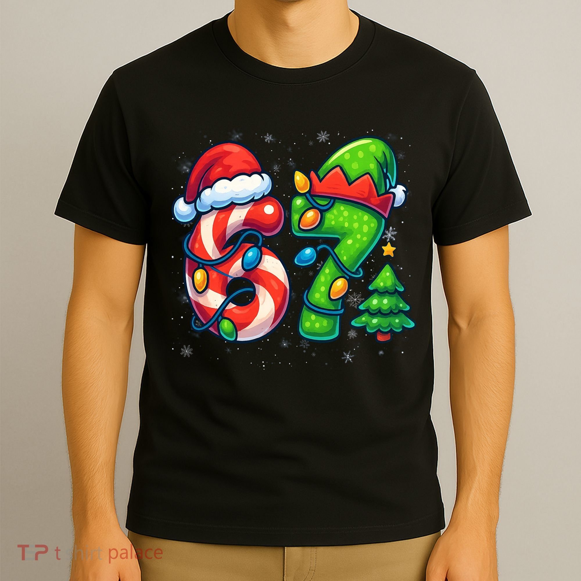 67 Six Seven 6-7 Meme Christmas Funny T-Shirt