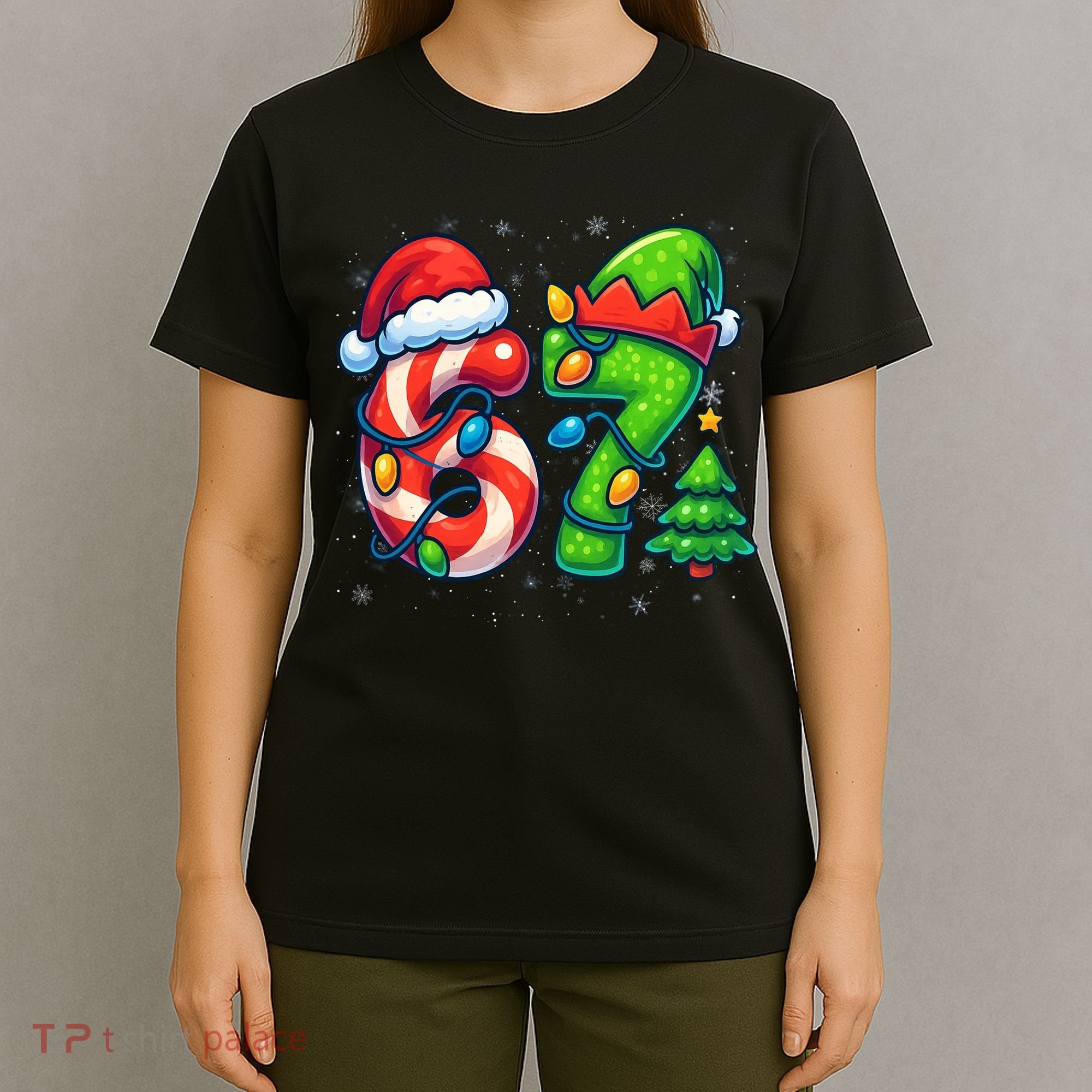 67 Six Seven 6-7 Meme Christmas Funny T-Shirt