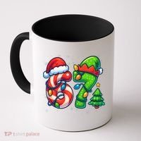 67 Six Seven 6-7 Meme Christmas Funny Coffee Mug thumb 0