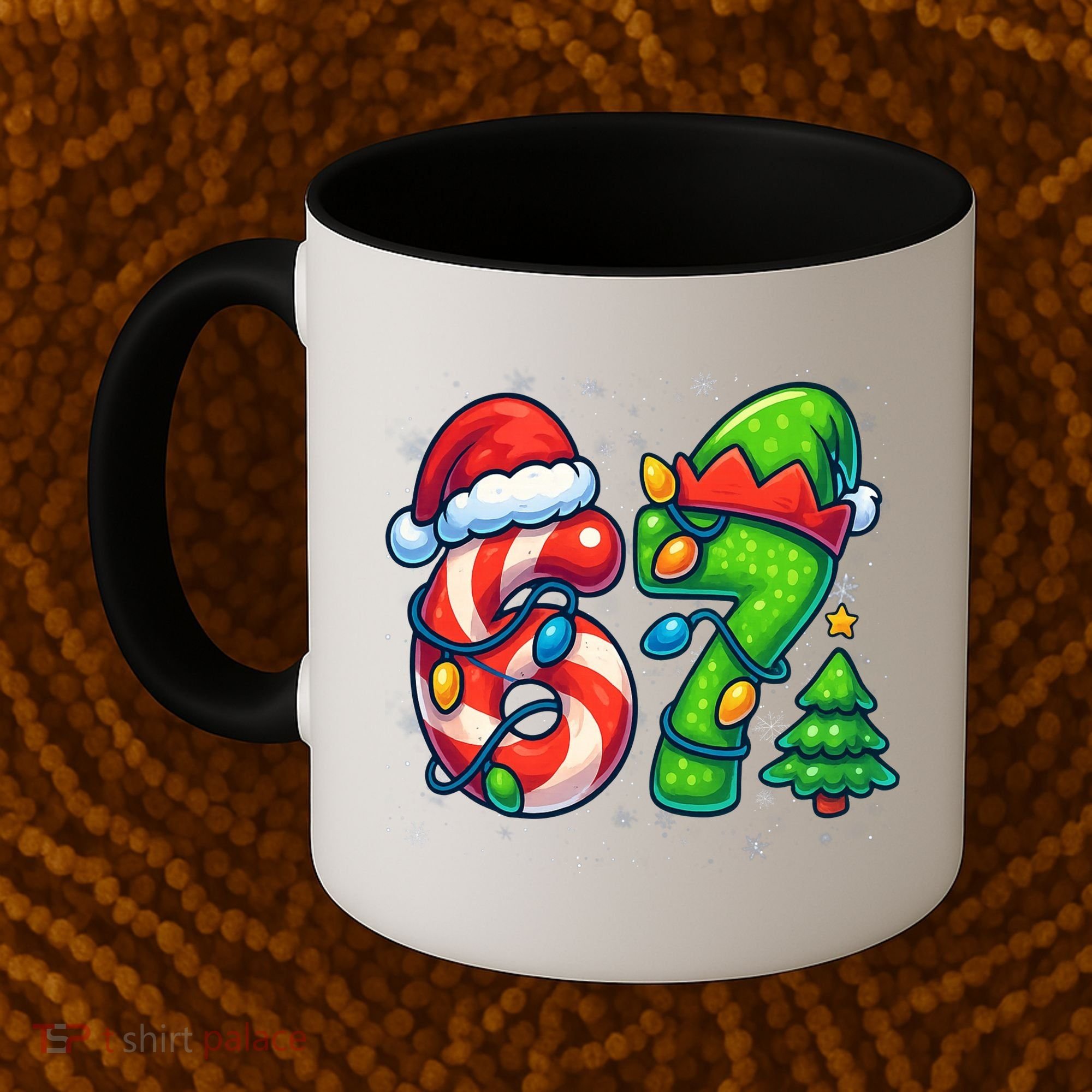 67 Six Seven 6-7 Meme Christmas Funny Coffee Mug
