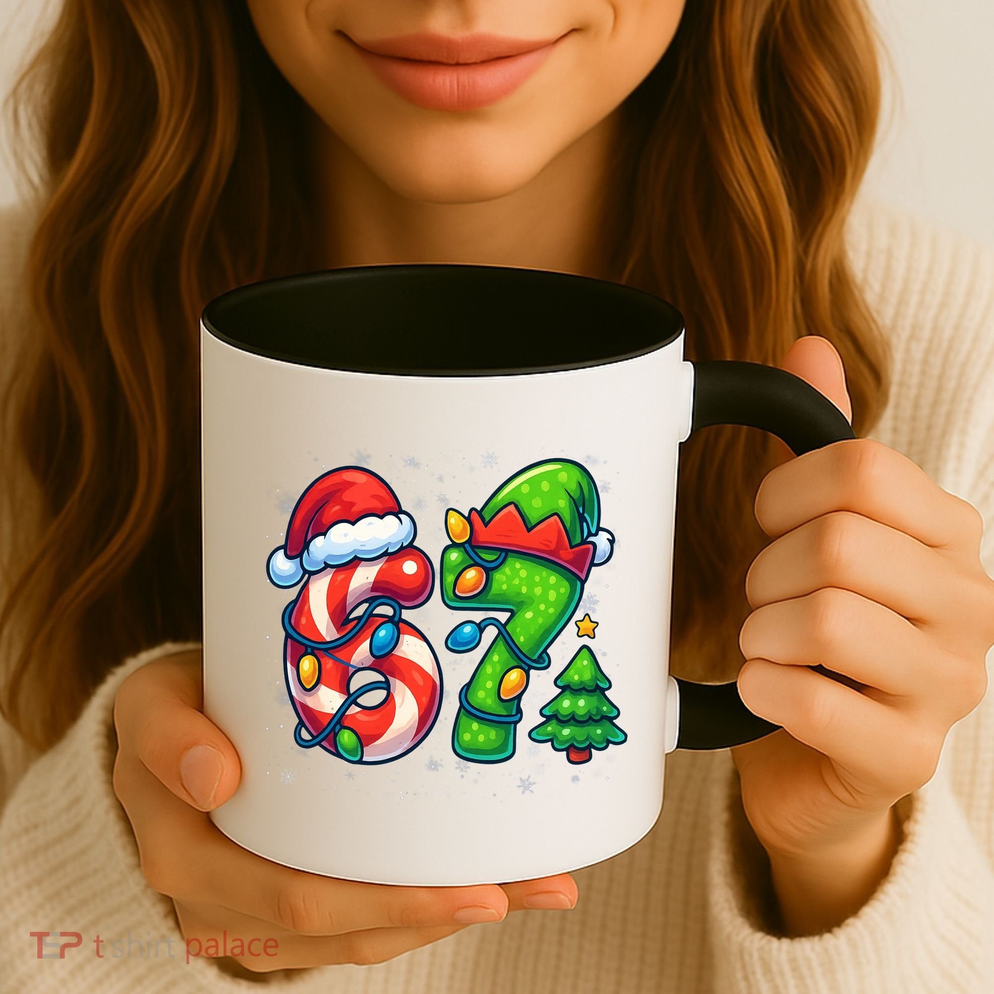 67 Six Seven 6-7 Meme Christmas Funny Coffee Mug