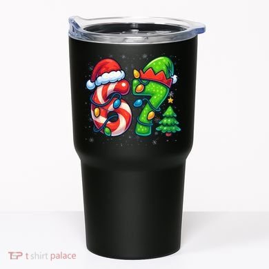 67 Six Seven 6-7 Meme Christmas Funny Tumbler
