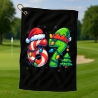 67 Six Seven 6-7 Meme Christmas Funny Golf Towel thumb 1