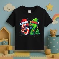 67 Six Seven 6-7 Meme Christmas Funny Toddler T-Shirt thumb 3