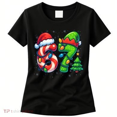 67 Six Seven 6-7 Meme Christmas Funny Women's T-Shirt