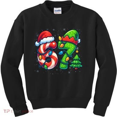 67 Six Seven 6-7 Meme Christmas Funny Kids Sweatshirt