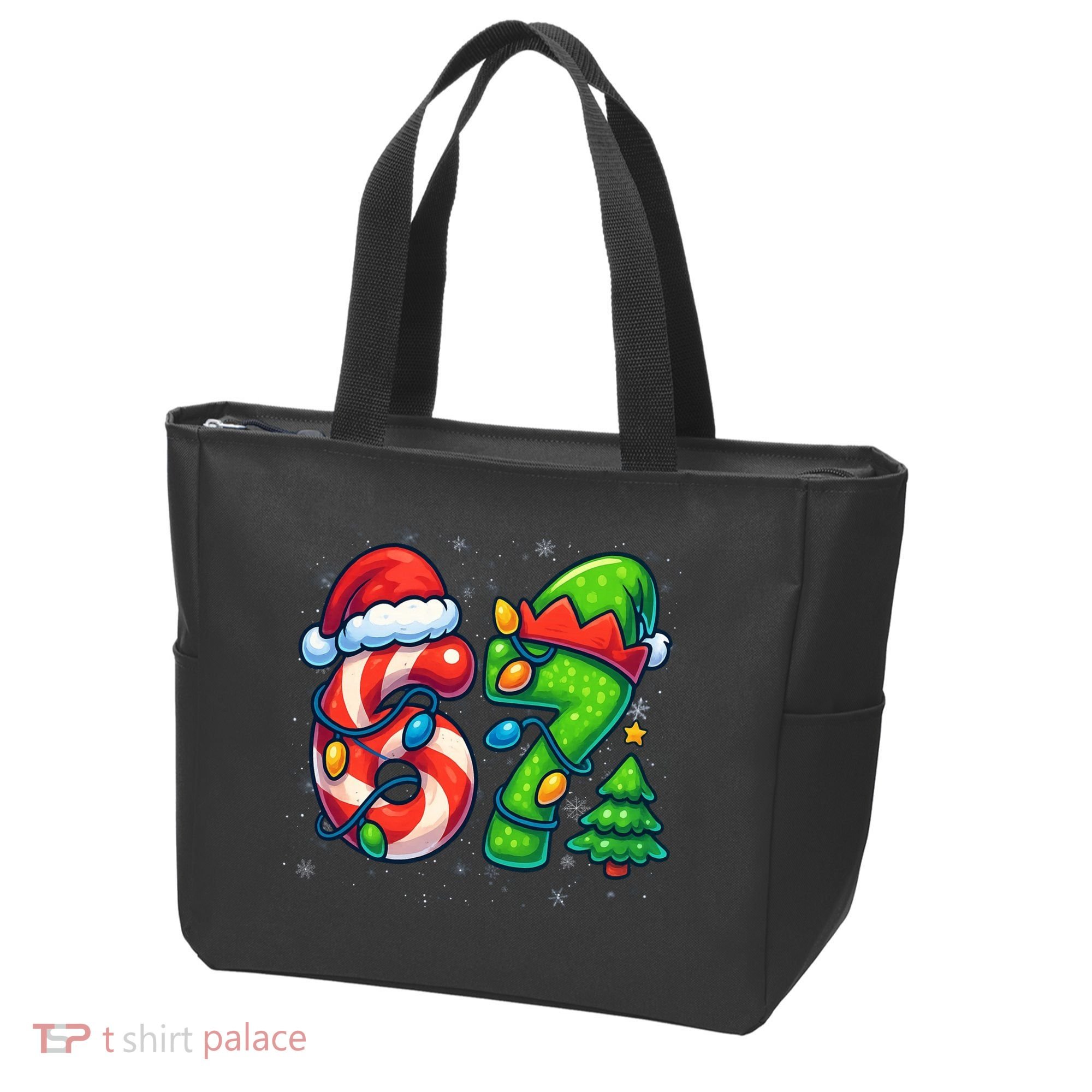 67 Six Seven 6-7 Meme Christmas Funny Tote Bag