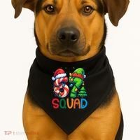 67 Six Seven 6-7 Squad Meme Christmas Funny USA-Made Doggie Bandana thumb 1