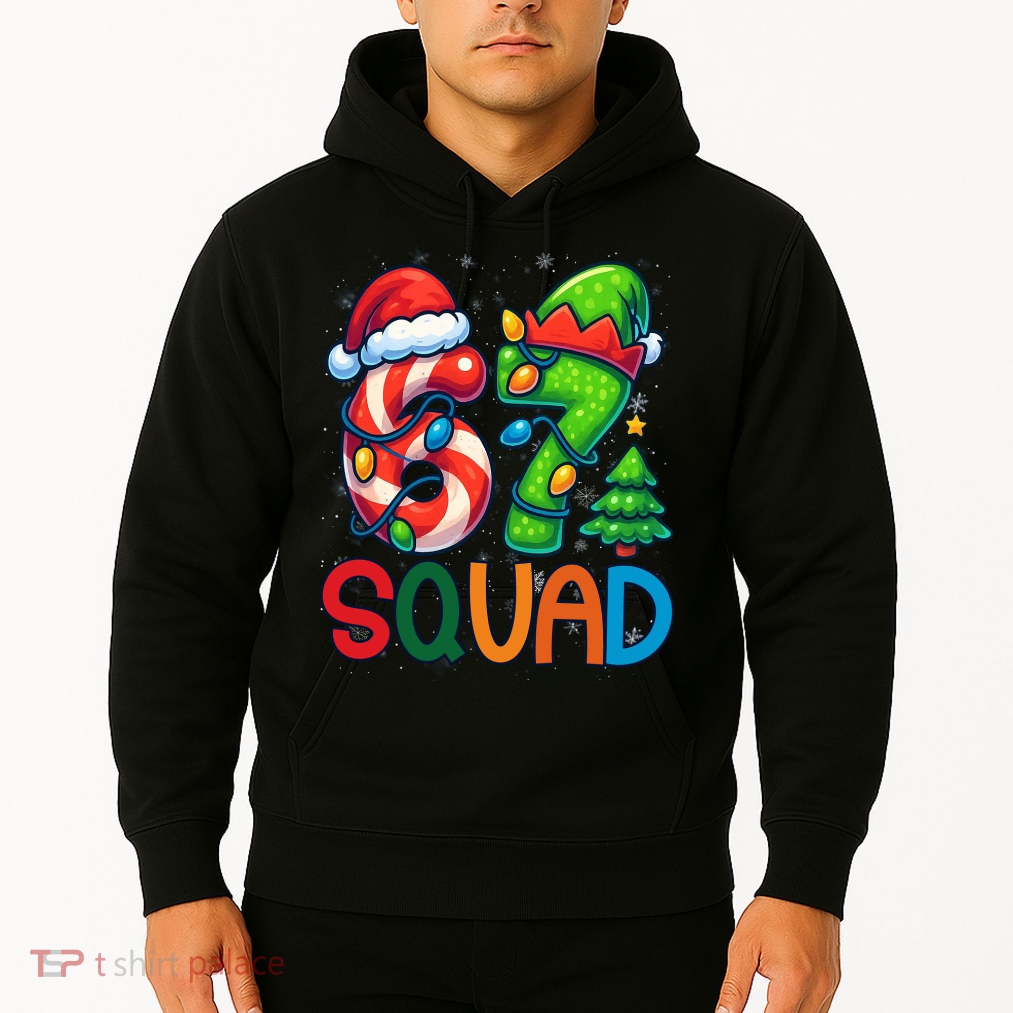 67 Six Seven 6-7 Squad Meme Christmas Funny Hoodie