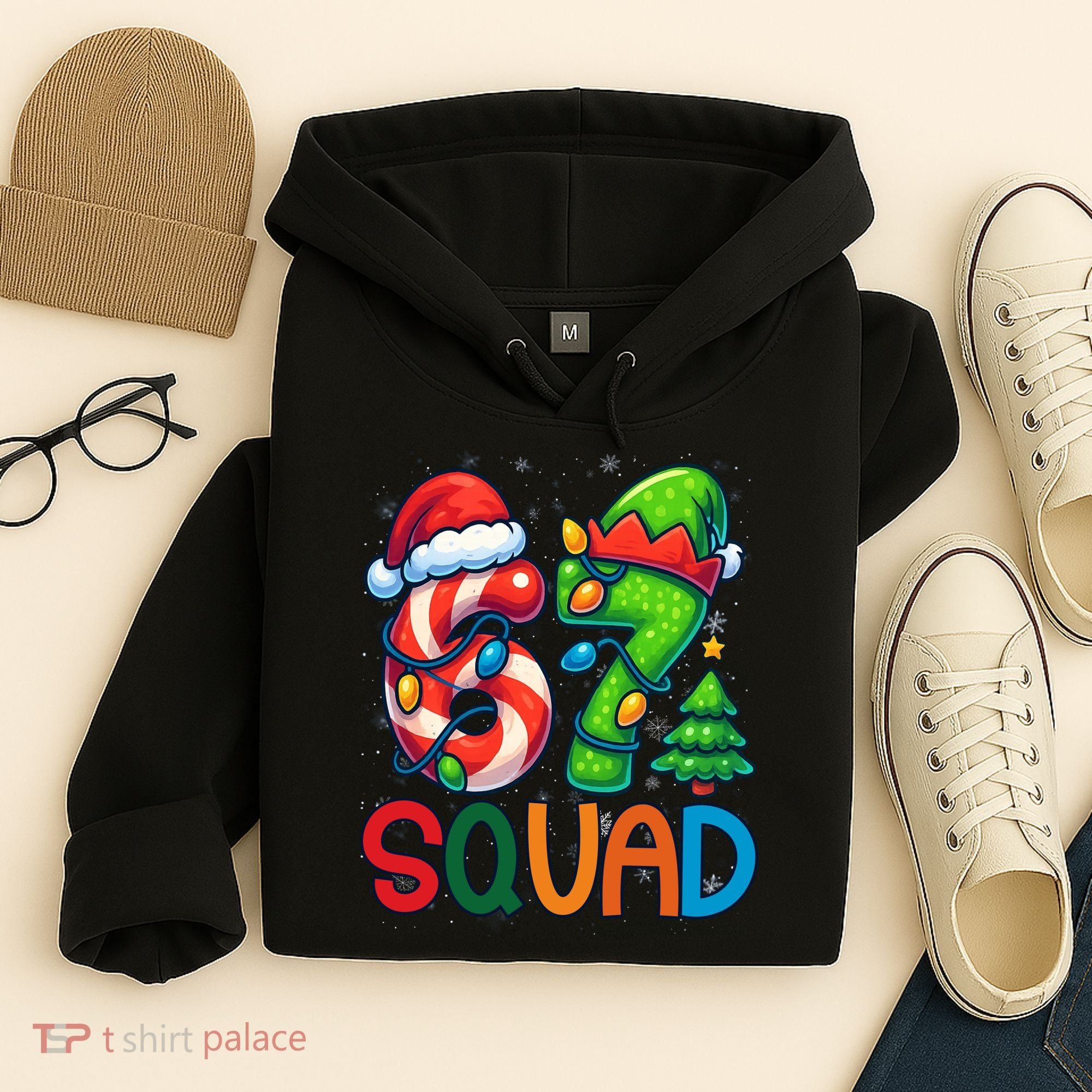 67 Six Seven 6-7 Squad Meme Christmas Funny Hoodie
