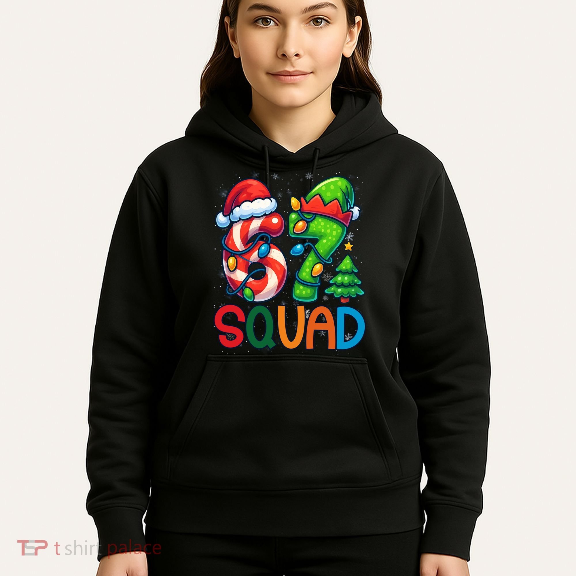 67 Six Seven 6-7 Squad Meme Christmas Funny Hoodie