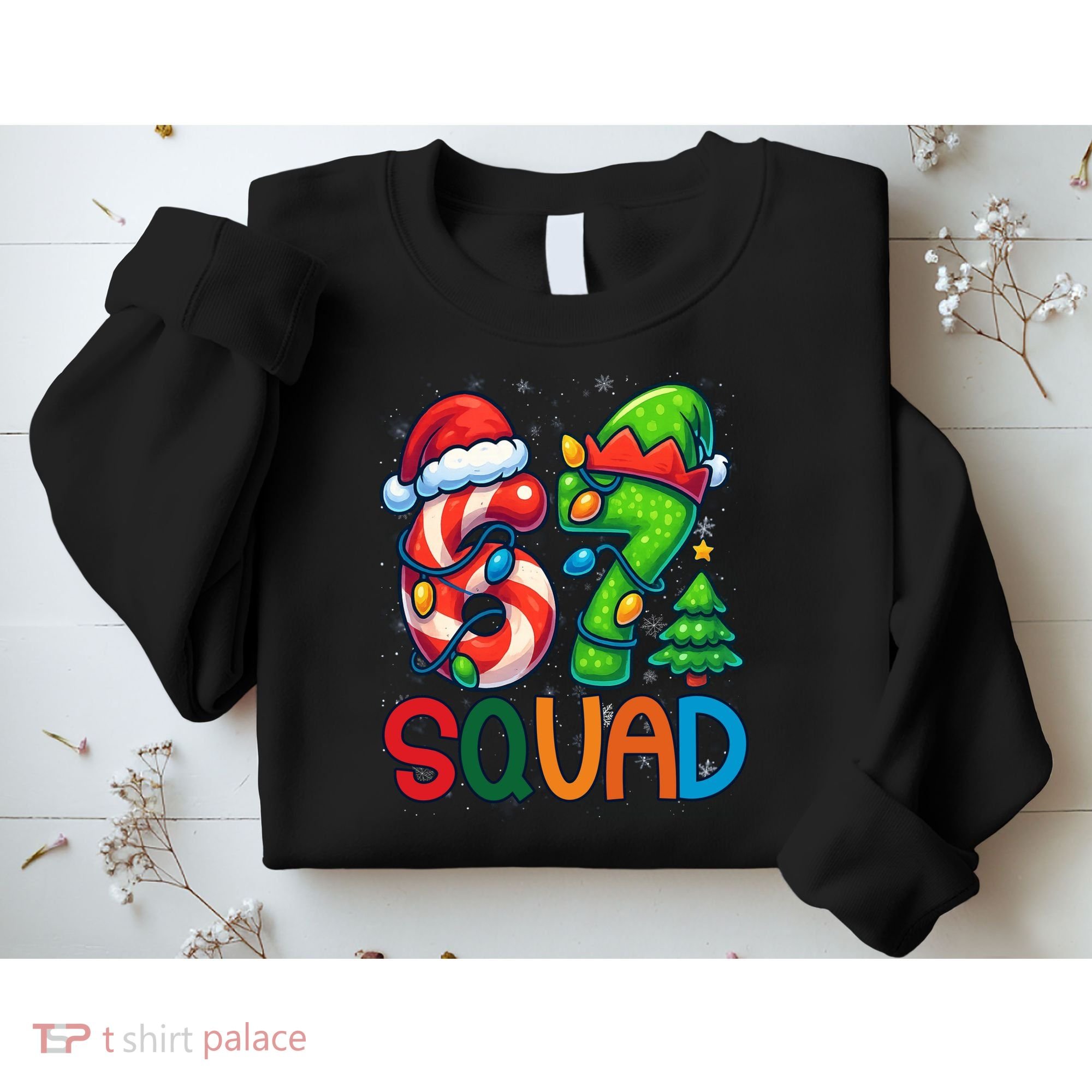 67 Six Seven 6-7 Squad Meme Christmas Funny Sweatshirt