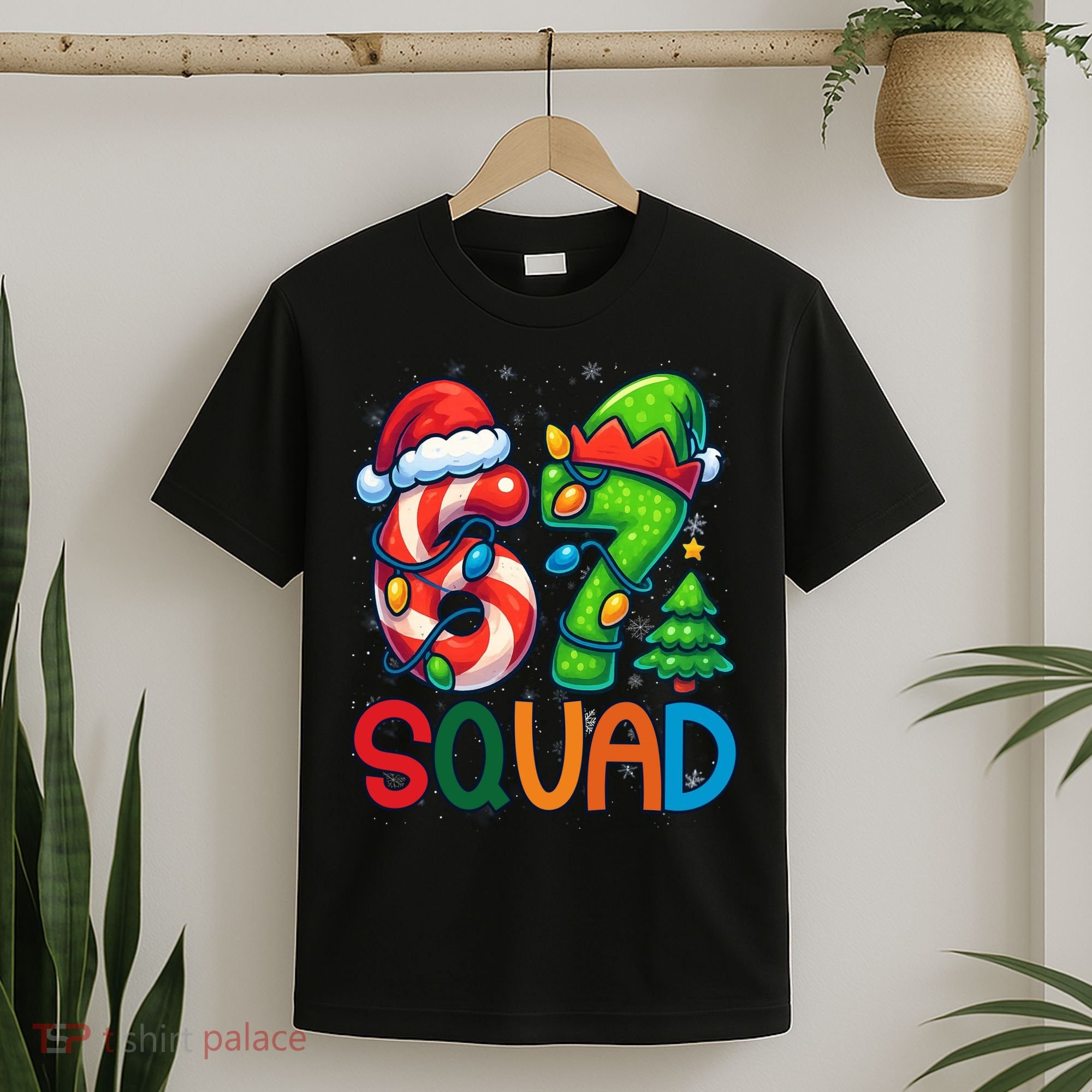 67 Six Seven 6-7 Squad Meme Christmas Funny T-Shirt