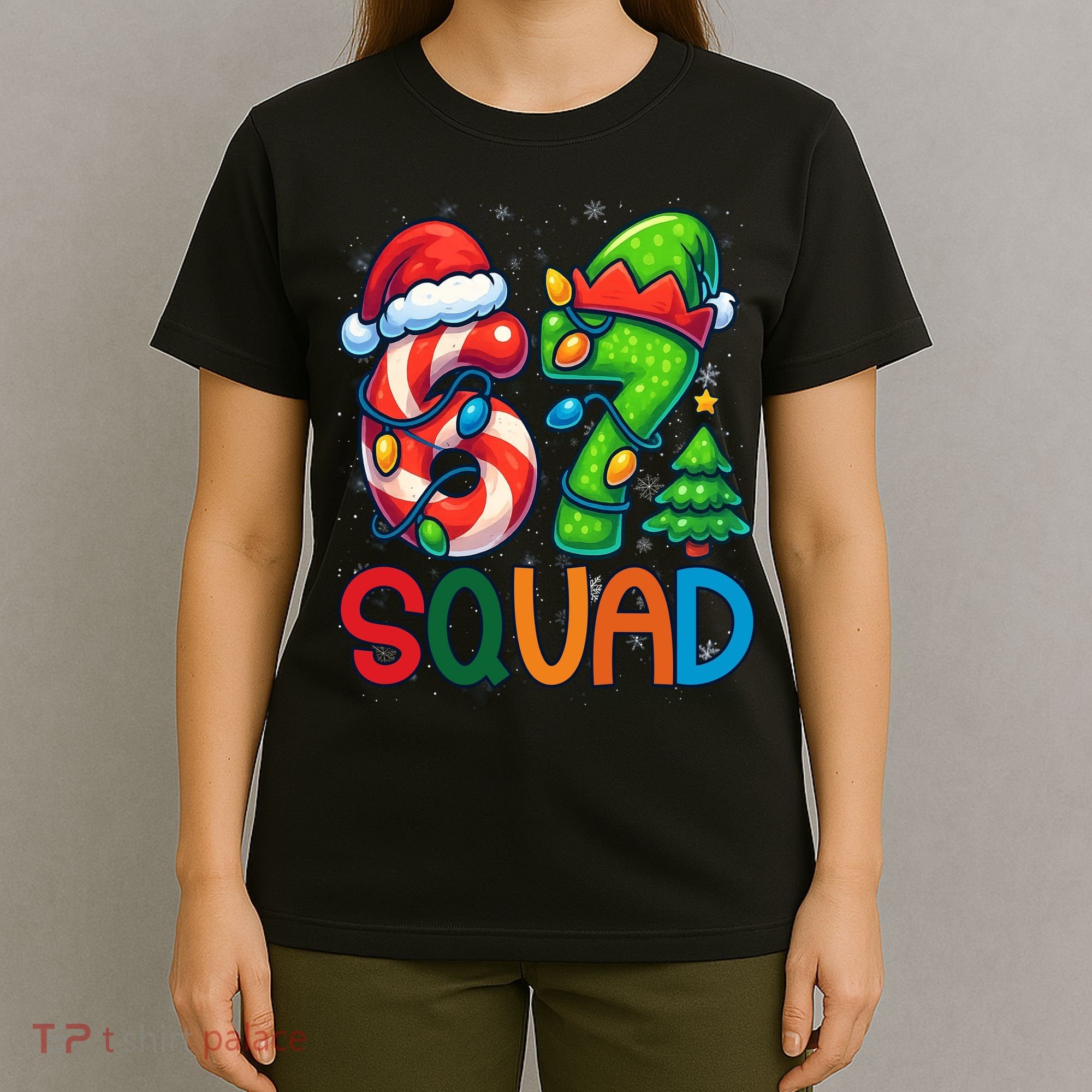 67 Six Seven 6-7 Squad Meme Christmas Funny T-Shirt
