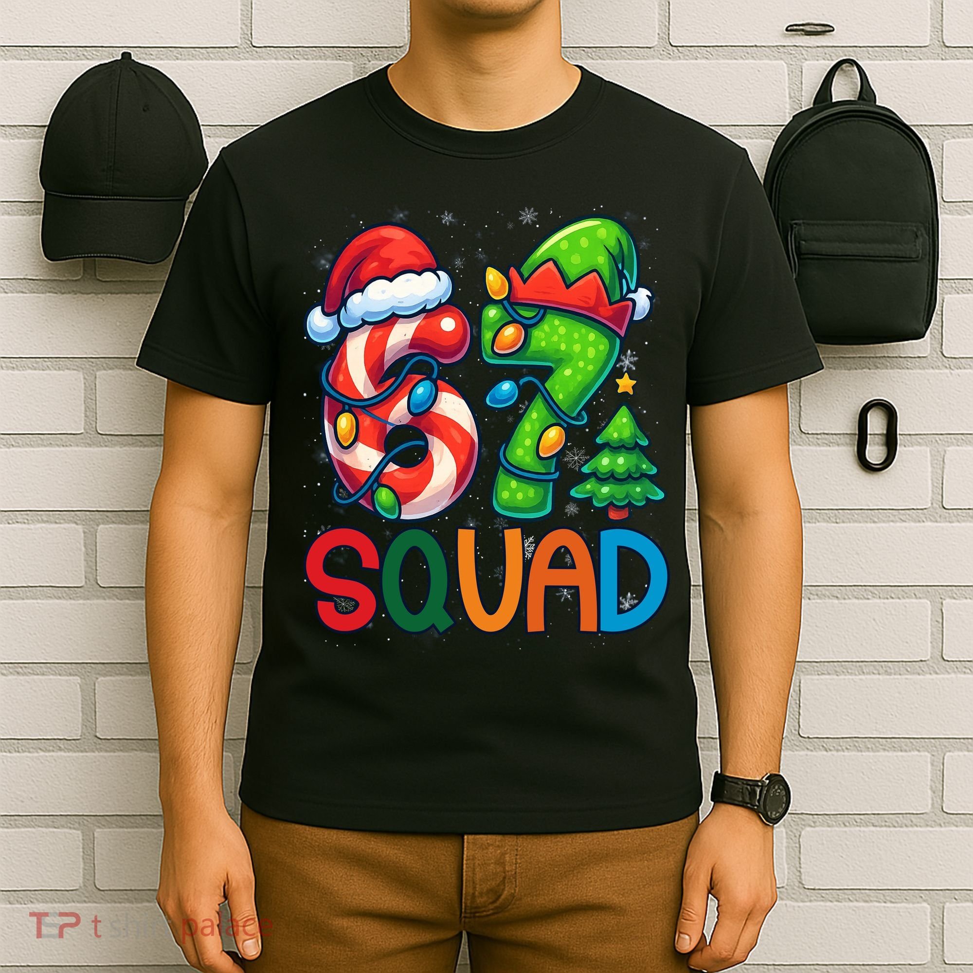 67 Six Seven 6-7 Squad Meme Christmas Funny T-Shirt