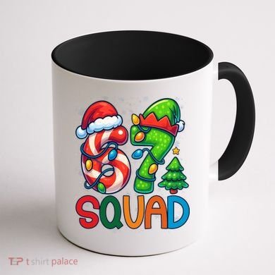 67 Six Seven 6-7 Squad Meme Christmas Funny Coffee Mug back