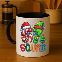 67 Six Seven 6-7 Squad Meme Christmas Funny Coffee Mug thumb 4