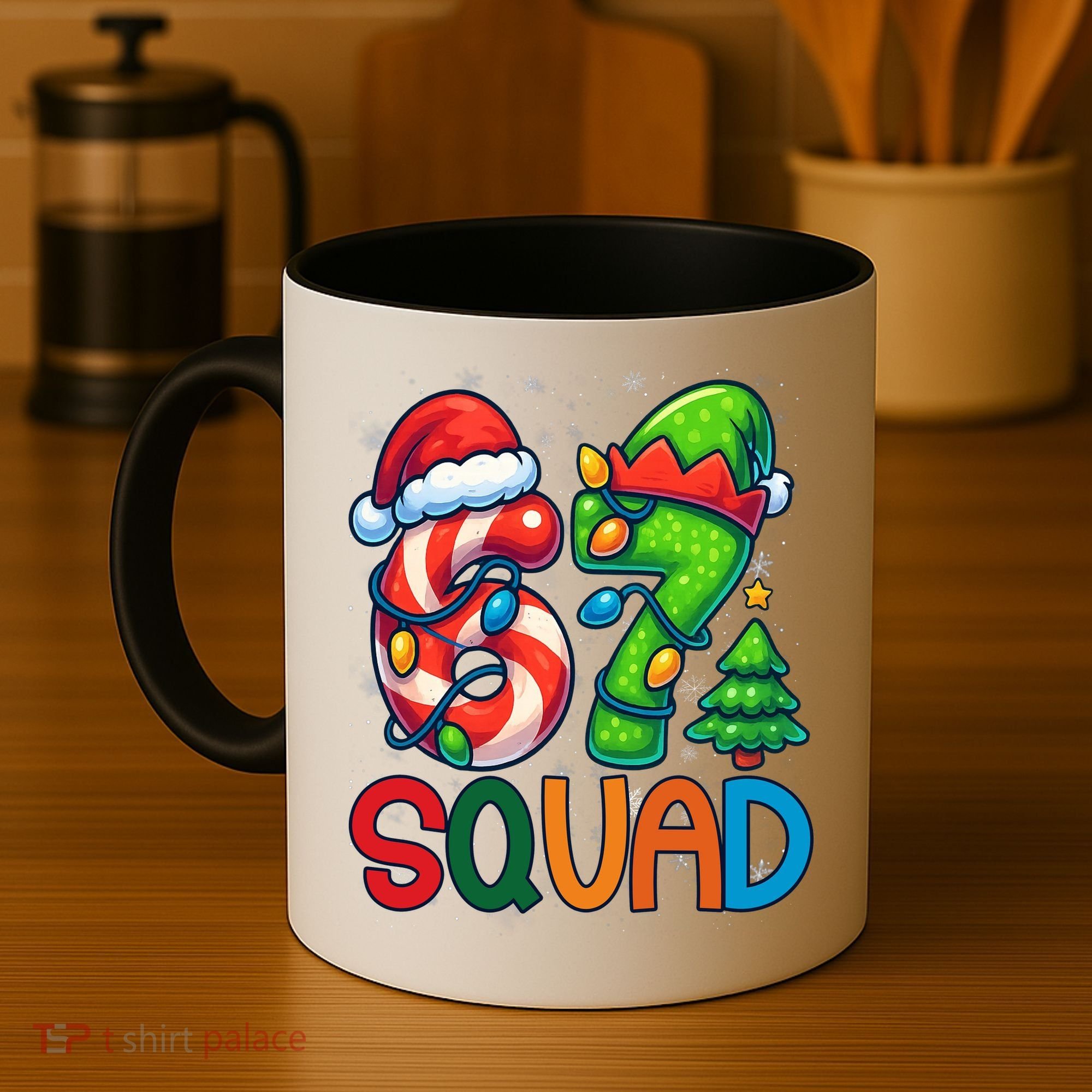 67 Six Seven 6-7 Squad Meme Christmas Funny Coffee Mug
