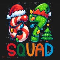 67 Six Seven 6-7 Squad Meme Christmas Funny Toddler Hoodie thumb 2