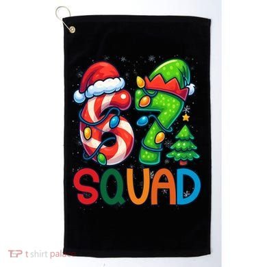 67 Six Seven 6-7 Squad Meme Christmas Funny Golf Towel