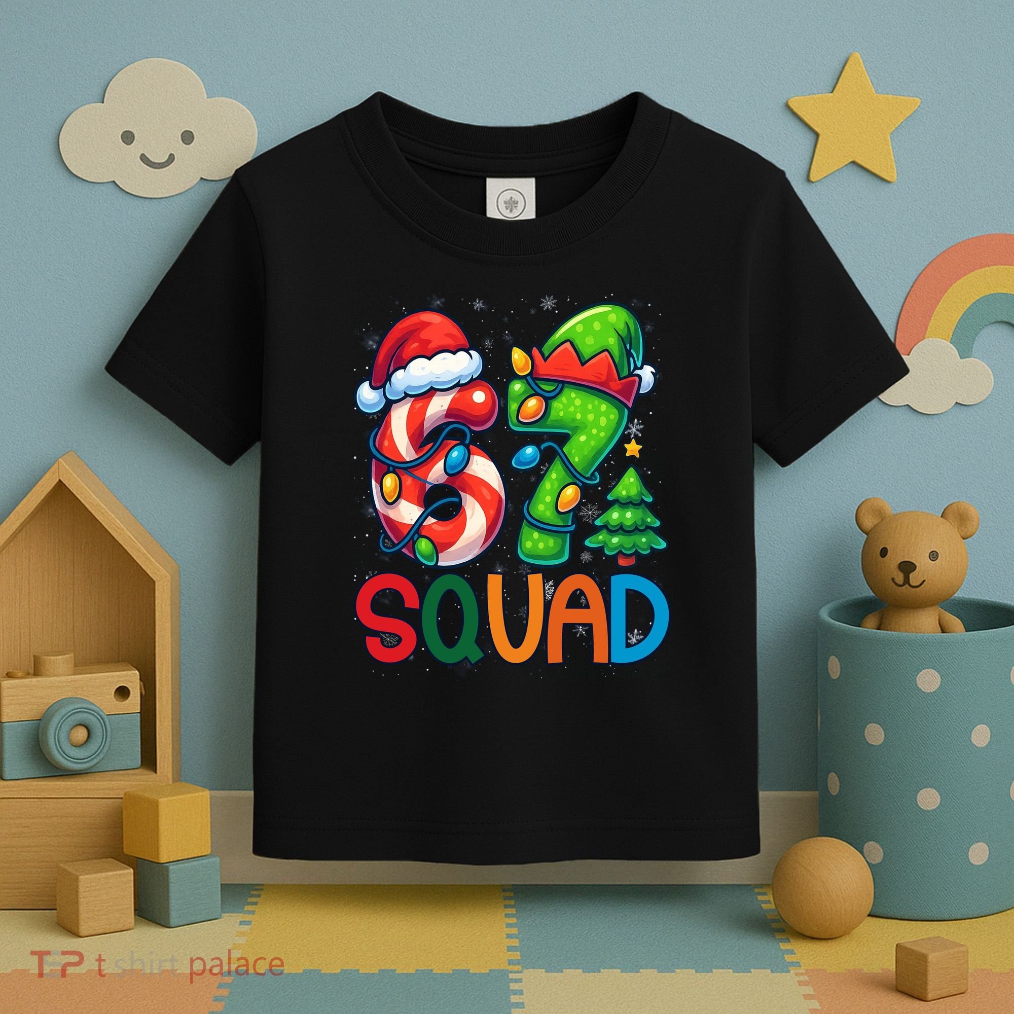 67 Six Seven 6-7 Squad Meme Christmas Funny Toddler T-Shirt