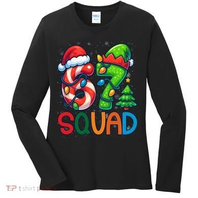 67 Six Seven 6-7 Squad Meme Christmas Funny Women's Long Sleeve Shirt