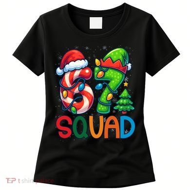 67 Six Seven 6-7 Squad Meme Christmas Funny Women's T-Shirt